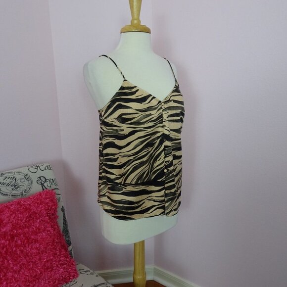 💰3/$25 NINE WEST Zebra Cami Tank Top Spaghetti Straps Choose size S-2XL NWT - Picture 5 of 10